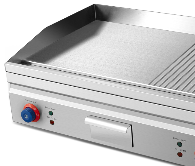 Small Commercial Griddle For Hotel Electric 1/3 Grooved Grill With