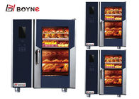 Commercial Kitchen Cooking Equipment Stainless Steel Elctric LCD version Combi Oven With Injection