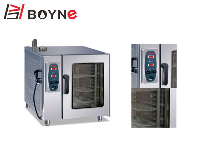 18.5kw Commercial Convection Steam Oven , 380V Multifunction Steam Oven 2 Doors Double Lock