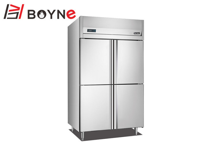4 Door Commercial Stand Up Refrigerator , 12°C18°C Industrial Kitchen Refrigerator