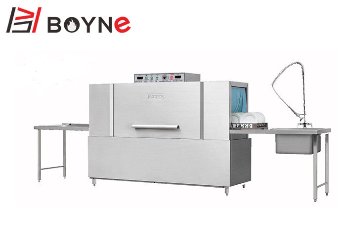400mm Stainless Steel Commercial Dishwasher Double Cylinder Tunnel Type High Temperature