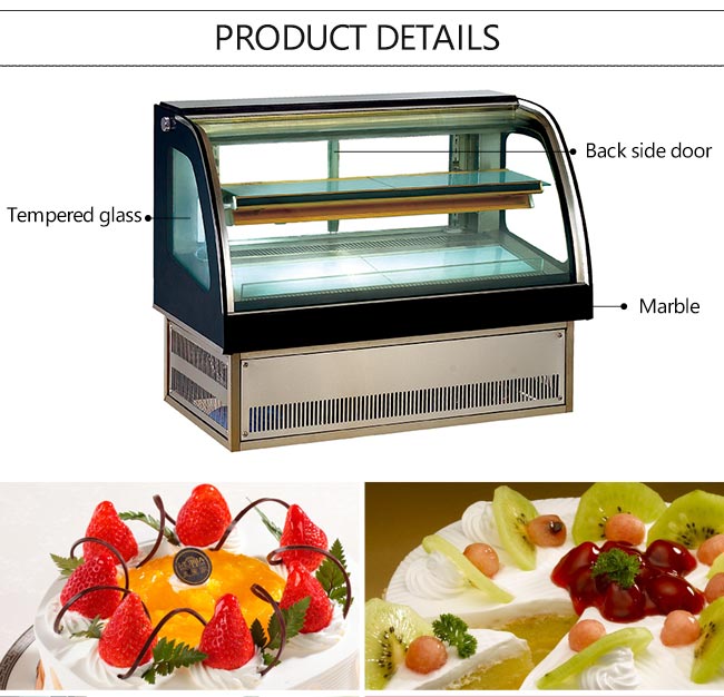 2 8 °C Mini Countertop Cake Display Case Refrigerator Tempered Glass