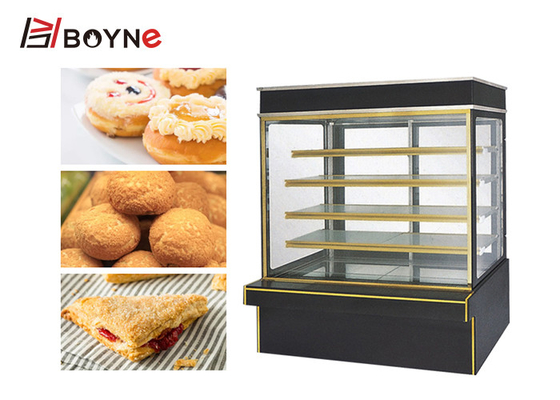 Fan Cooling Vertical Marble Base Cake Display Cabinet Showcase 10~2°C Temperature