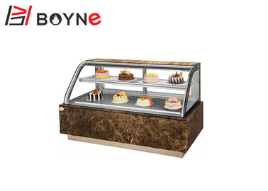 Countertop Glass Cake Showcase Chiller , 2Layer Cake Arc Shape Shop Display Counters