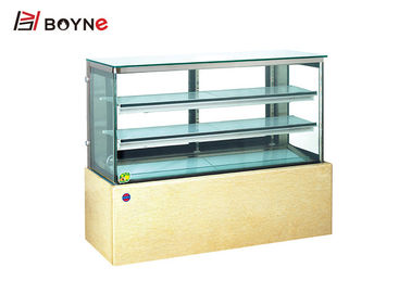 Square Cake Refrigerated Display Case With LED Light , Cake Display Chiller for keep food fresh