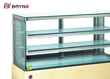 Square Cake Refrigerated Display Case With LED Light , Cake Display Chiller for keep food fresh