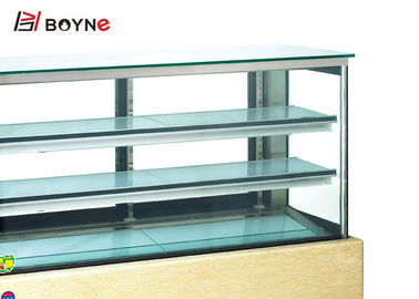 Square Cake Refrigerated Display Case With LED Light , Cake Display Chiller for keep food fresh