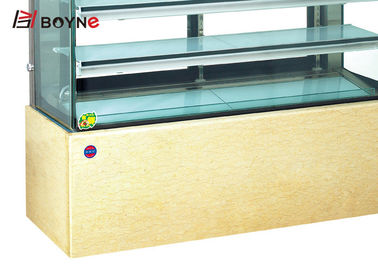 Square Cake Refrigerated Display Case With LED Light , Cake Display Chiller for keep food fresh