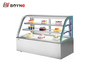 Countertop Glass Cake Showcase Chiller , 2Layer Cake Arc Shape Shop Display Counters