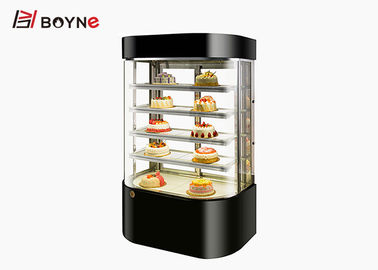 Industrial Vertical Cake Display Fridge Stainless Steel 5 Layer Sliding Door Danfoss Compressor