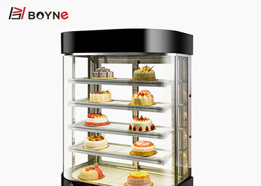 Industrial Vertical Cake Display Fridge Stainless Steel 5 Layer Sliding Door Danfoss Compressor