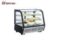 Commercial Curved Glass Cake Display Fridge / Refrigerated Bakery Display Case