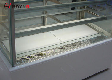 Anti Noise Refrigerated Cake Display Case Automatic Defrost Desert Cooler Custom Size