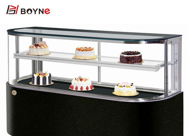 D Shape Cake Display Cabinet  Digital Temperature Controller Curved Glass Cake Display