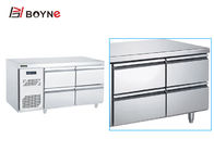 285W Commercial Catering Undercounter Fridge , 4 Drawer Adjustable Shelf Industrial Fridge Freezer