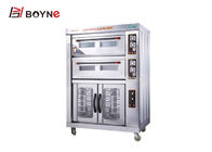Restaurant Industrial Baking Oven Double Deck 1300x835x1800mm Proofing Bread