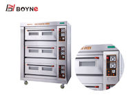Gas Industrial Baking Oven Three Deck Six Tray Layer Controlled Separately 20°C~400°C