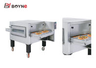 Stainless steel Gas Conveyor Belt Pizza Oven Table Top High Thermal 50~300°C HD Visual Window use in bakery