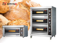 Handle Electric Industrial Baking Oven Three Layers Six Trays