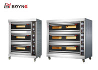 Infrared Radiation Heating Electric Baking Oven 3 Deck 6 Trays
