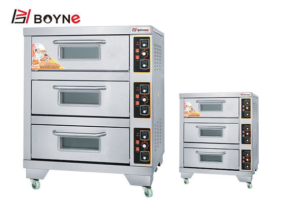 Stainless Steel Three Deck Electric Bread Bakery Oven