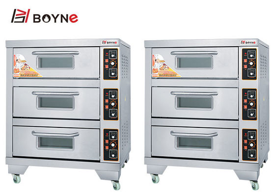 Electric Commercial Bakery Deck Oven Three  Deck Capacity Stainless Steel Oven