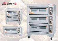 Three Deck Nine Trays Gas Deck Oven Independent Temperature Control