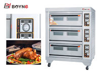 19.8kw Commercial Bakery Kitchen Equipment Six Tray Electric Baking Oven
