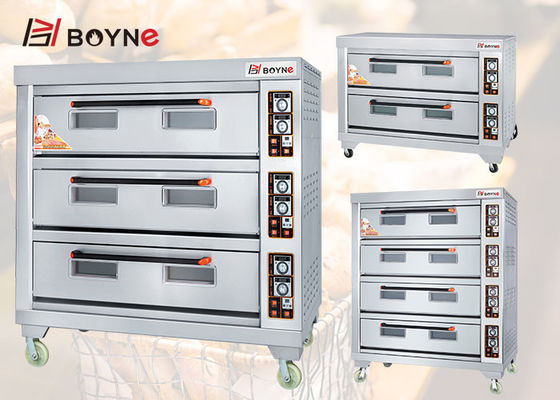 Big Capacity Electric Stainless Steel Four Deck Twelve Trays Bakery Deck Oven