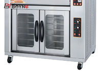 Bakery Professional Double Deck Four Trays Electric Oven With Proffer Commercial Kitchen