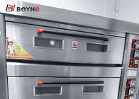 Commercial Gas Bakery Kitchen Equipment  Stainless Steel Double Deck Four Trays Bread Oven