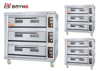 Stainless Steel Three Deck Nice Trays Gas Oven Bakery Gas Oven For Bread Pizza Shop