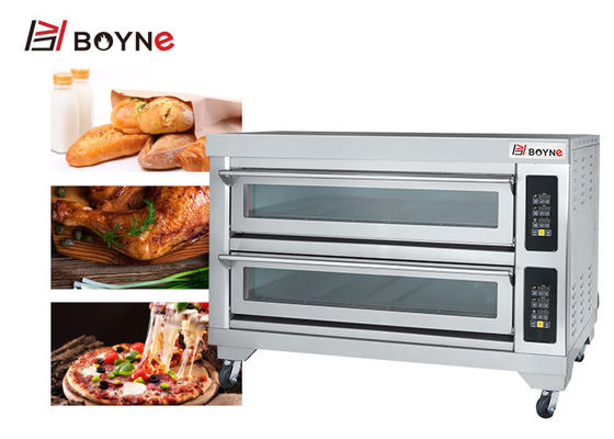 Double Layer Six Trays 380v Oven Electric Stainless Steel for Restaurant