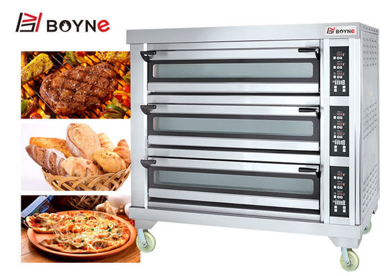 Industrial Baking Oven Three Layer Nine Trays Electric Stainless Steel for baking all kinds bread