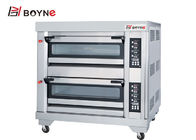 Industrial Baking Oven Double Layer Four Trays Stainless Steel