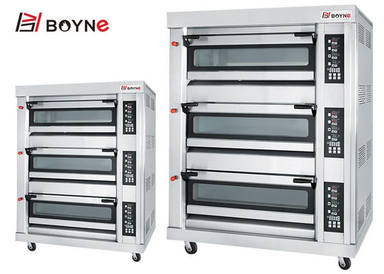 Three Layer Six Trays Gas Oven With Computer Panel for Baking Shop