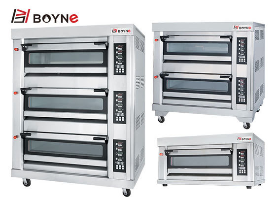 Three Layer Six Trays Gas Oven With Computer Panel for Baking Shop