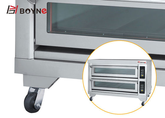 380V Microcomputer Control Commercial Stainless Steel Two Deck Six Trays Bakery Oven