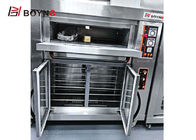 Commercial Bakery Kitchen Equipment One Layer Two Trays Gas Oven With Proofer