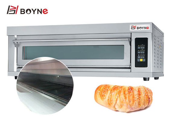 Microcomputer Controlled Electric Deck Oven Double Deck Six Trays Oven For Bread Pizza