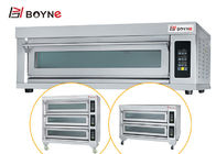 Microcomputer Controlled Electric Deck Oven Double Deck Six Trays Oven For Bread Pizza