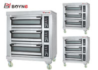 Computer Controlled Stainless Steel Gas Oven For Kitchen Bakery