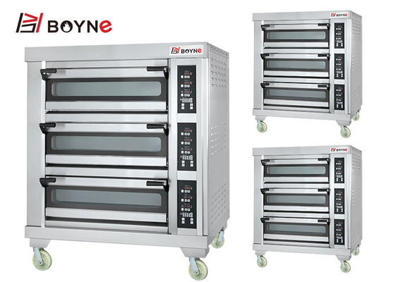 Computer Controlled Stainless Steel Gas Oven For Kitchen Bakery