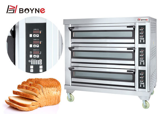 Computer Controlled Stainless Steel Gas Oven For Kitchen Bakery