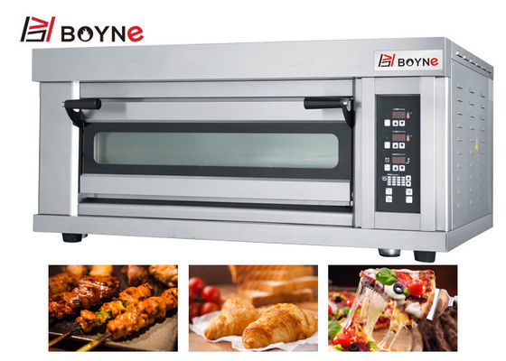 Computer Controlled Stainless Steel Gas Oven For Kitchen Bakery