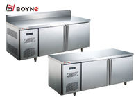 Stainless Steel material Restaurant One Door Counter Fridge Prep Table Freezer of silver color