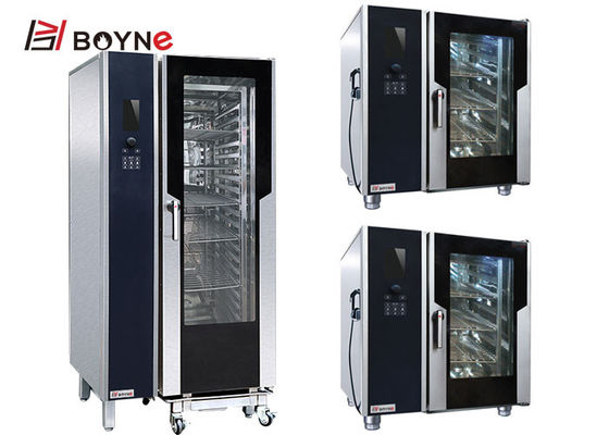 20 Tray Combi Oven Boiler Bake And Steam Function For Canteen Hotel Kitchen