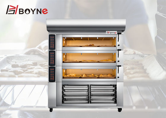 SS304 Commercial Bakery Kitchen Equipment High Temperature 9 Trays Electric Bakery Oven