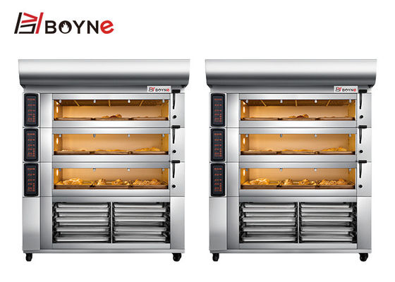 SS304 Commercial Bakery Kitchen Equipment High Temperature 9 Trays Electric Bakery Oven