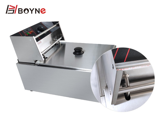 8L Oil Tank Stainless Steel Fryer For Fried Snack Fried Chicken Equipment